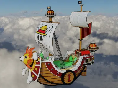 Sunny One piece ship Low-poly 3D model