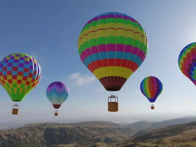 Hot air balloon 3D model get