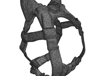 Tactical Dog Harness with Ears Low-poly 3D model purchase