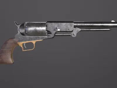 Walker Colt 1847 Low-poly 3D model