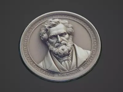 Schopenhauer Medallion 3D print model