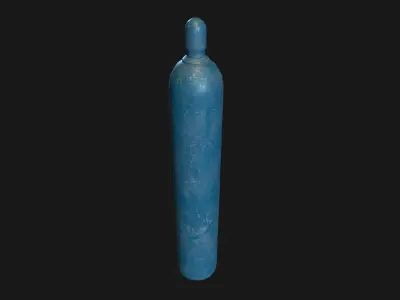 Low Poly PBR Gas Bottle Low-poly 3D model