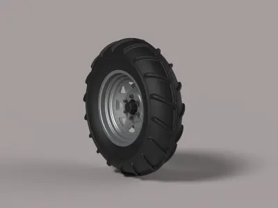 Front wheel from Mud dragster 3D model