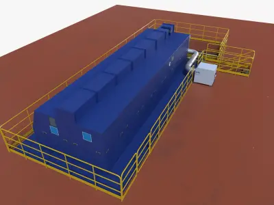 Dielectric Oil System Low-poly 3D model