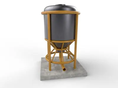 liquid tank M5 Low-poly 3D model