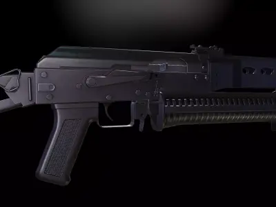 Bizon Submachine Gun Low-poly 3D model