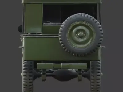 WWII Utility Jeep 3D  Low-poly 3D model