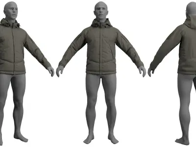 UF Pro Delta OL 4 Tactical Winter Jacket - Marvelous Designer 3D model