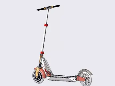 Intelligent lithium battery skateboard electric vehicle 3D print model