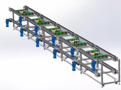 Double-layer transport line 3D model