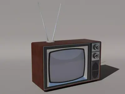 Old Style Vintage TV Free 3D model