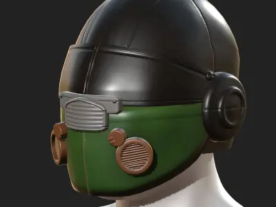 Helmet scifi military combat 3d model  Low-poly 3D model order