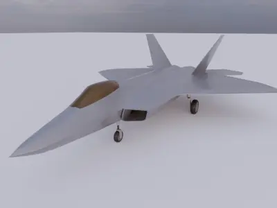 F22 Raptor Low-poly 3D model