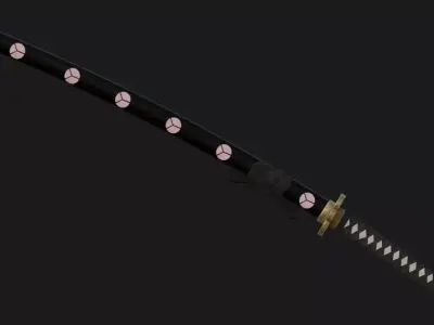 Katana from One Piece SHUSUI Low-poly 3D model