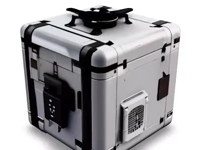 SciFi Storage Container Crate Box Low-poly 3D model