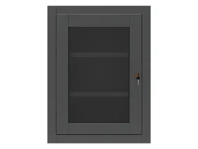 Wall Mount Empty Industrial Large Cabinet Low-poly 3D model purchase