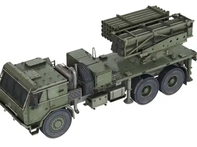 PULS Multiple Rocket Launcher Low-poly 3D model