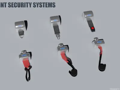 InSight Prime American Seating with QSTRAINT Security Systems 3D model