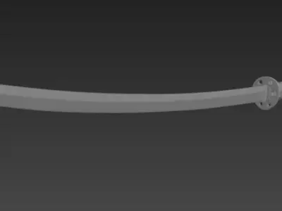 Catana knife Low-poly 3D model