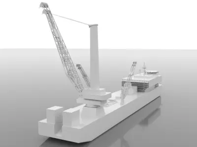 SHIP SHUJAA 2000 vessel in the Oil service  PSV segment 3D model