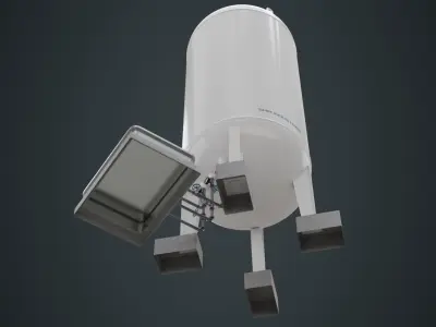 Industrial Gas Tank 3A Low-poly 3D model