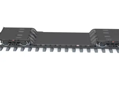 wagon big platform 3D model