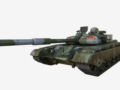 Iron Mountain Type-99 MBT Free low-poly 3D model