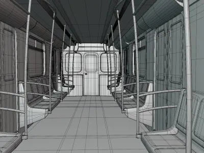 Metro interior 3D model purchase