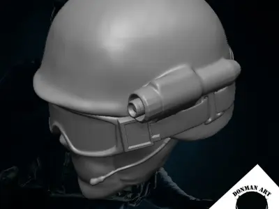 Tactical Commando Head for 6 inch action figures 3D print model purchase