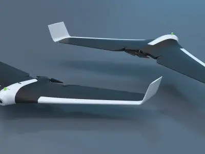 UAV Control Station with Drone 3D model