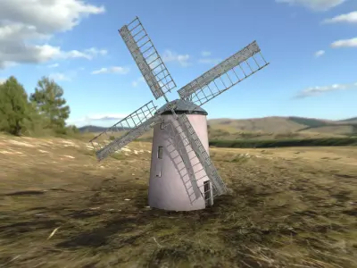 Ballycopeland Windmill Low-poly 3D model