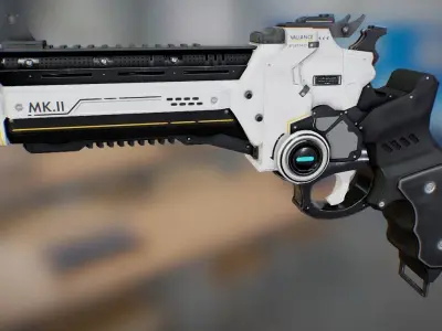 Sci-Fi Handgun Low-poly 3D model purchase