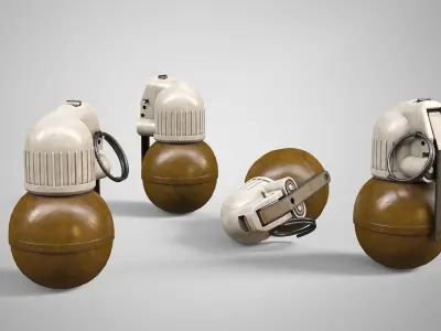 RGN Hand Grenade AAA Game Ready Low-poly 3D model