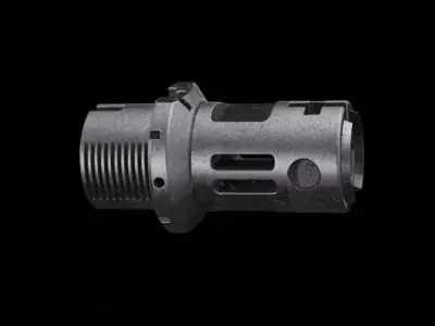 Muzzle brake technical part industrial design 3D model