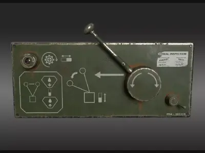 Mechanical Lever Low-poly 3D model