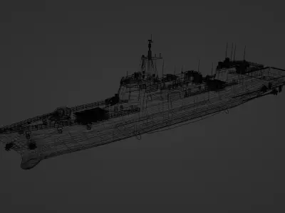 Chinese Navy Type 055 class Destroyer Renhai 3D model