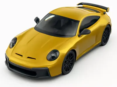 Porsche 911 GT3 Touring Mustard Gold 3D model