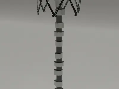 Industrial camshaft lamp 3D model