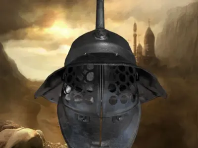 gladiator helmet Free low-poly 3D model purchase