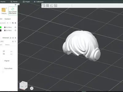 Custom3Dprint Minifigure Accessory - Minifigure Hair S2 - 021 3D print model
