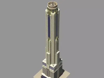 Sky Tower 3d model 3D model
