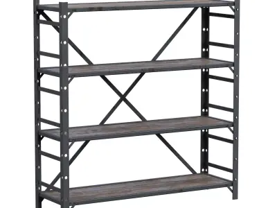 Industrial Shelf Low-poly 3D model buy