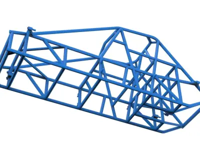 Frame of Experimental Pavement Silver Crown Car V2 Scale 1 to 25 3D print model