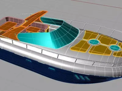 Yacht open arion marine style 3D model