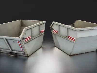 Industrial Dumpster Container 3D Model Low-poly 3D model