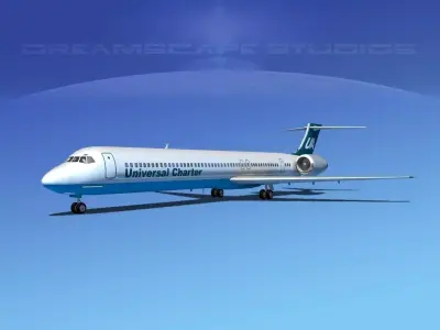 Douglas MD-80 Universal Air Charter 3D model