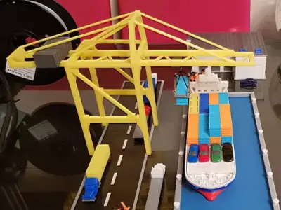 CONTAINER PORT SCALE MODEL - MAQUETTE  3D model