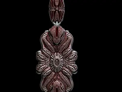 Engraved Antique Bracelet  3D print model