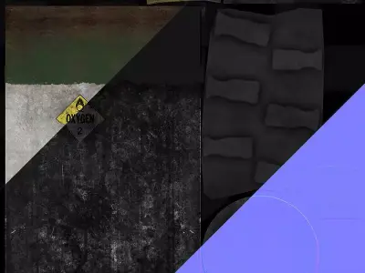 Oxygen Cylinder Low-poly 3D model purchase