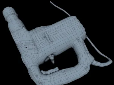 Perforator Low Poly electric drill Low-poly 3D model